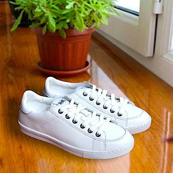 Coach 5⭐️ Rated White Leather Lace Porter Sneaker - Picture 2 of 13